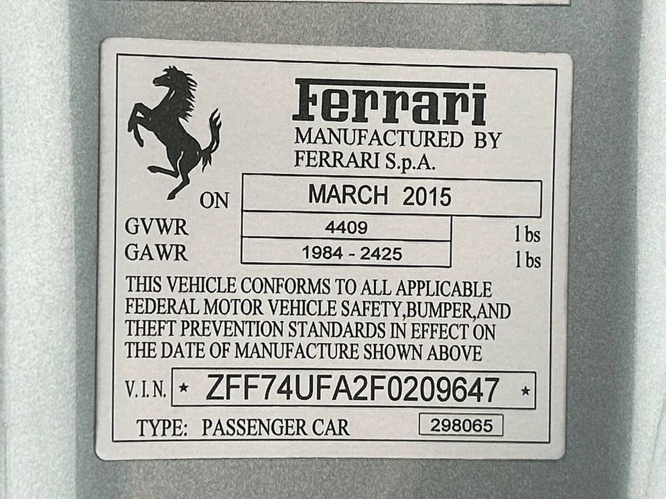 2015 Ferrari F12berlinetta - Image 30 of 31