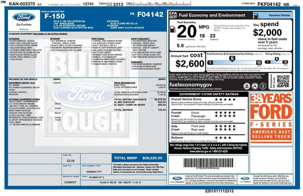 2015 Ford F-150 13th Gen - Image 2 of 2