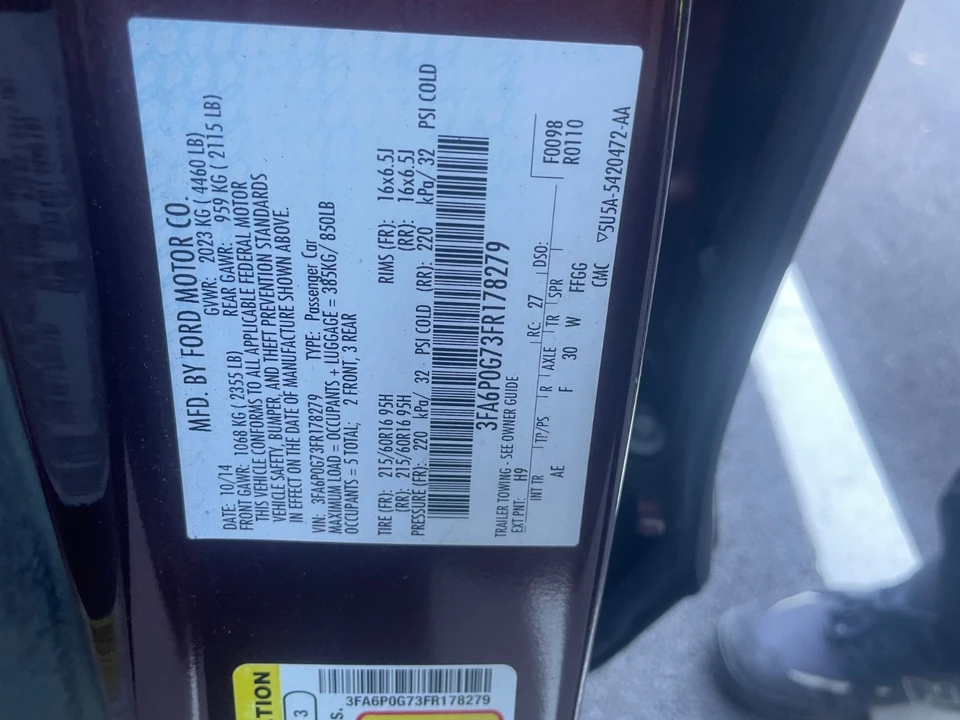 2015 Ford Fusion 2nd Gen - Image 8 of 9