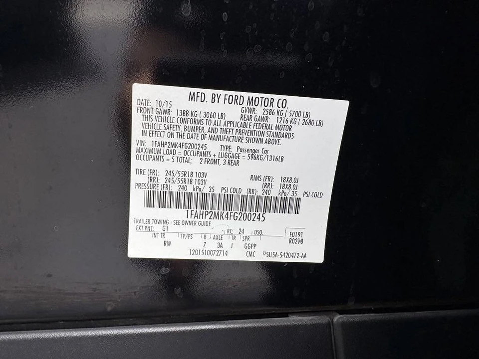 2015 Ford Taurus 6th Gen - Image 19 of 21