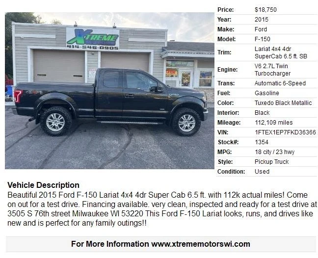 2015 Ford F-150 13th Gen - Image 2 of 19