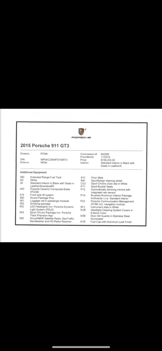 2015 Porsche 991 GT3 - Image 16 of 16