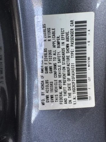 2015 Honda Accord 9th Gen - Image 31 of 31