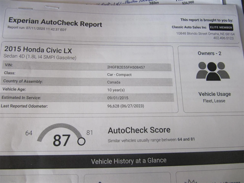 2015 Honda Civic 9th Gen - Image 17 of 18