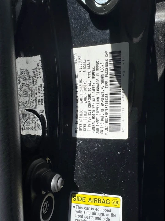 2015 Honda Accord 9th Gen - Image 11 of 17