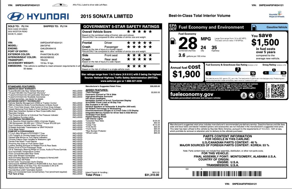 2015 Hyundai Sonata - Image 13 of 13