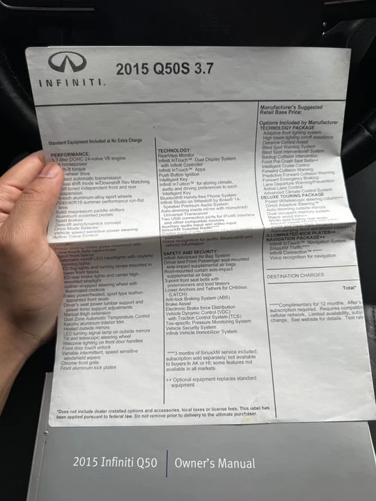 2015 Infiniti Q50 - Image 16 of 16