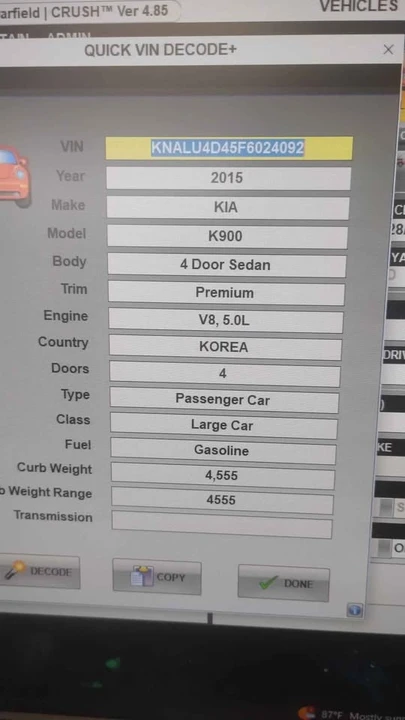 2015 Kia K900 - Image 8 of 8