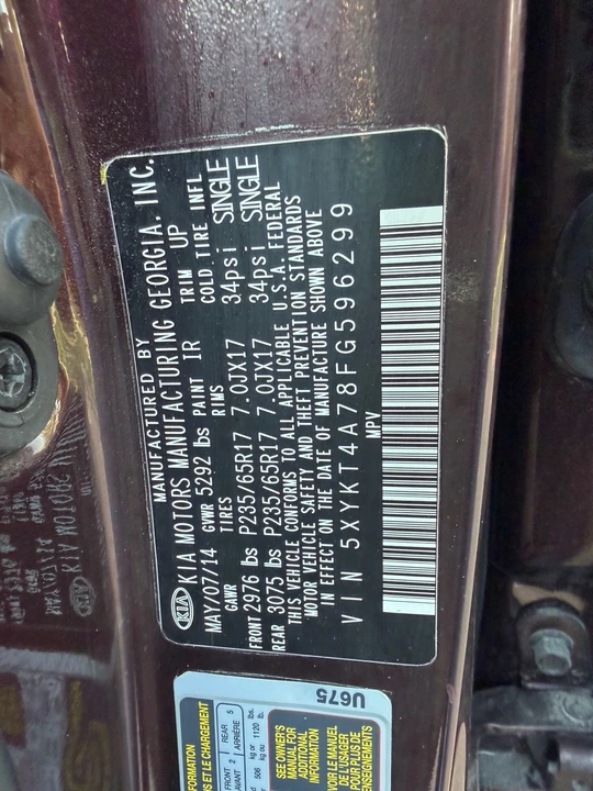 2015 Kia Sorento - Image 18 of 18