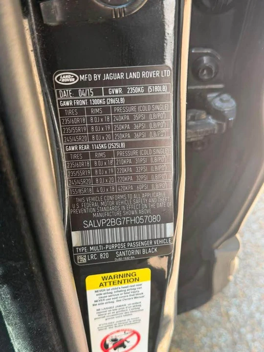 2015 Land Rover Range Rover L405 - Image 15 of 15