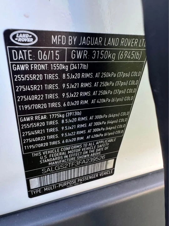 2015 Land Rover Range Rover L405 - Image 18 of 20