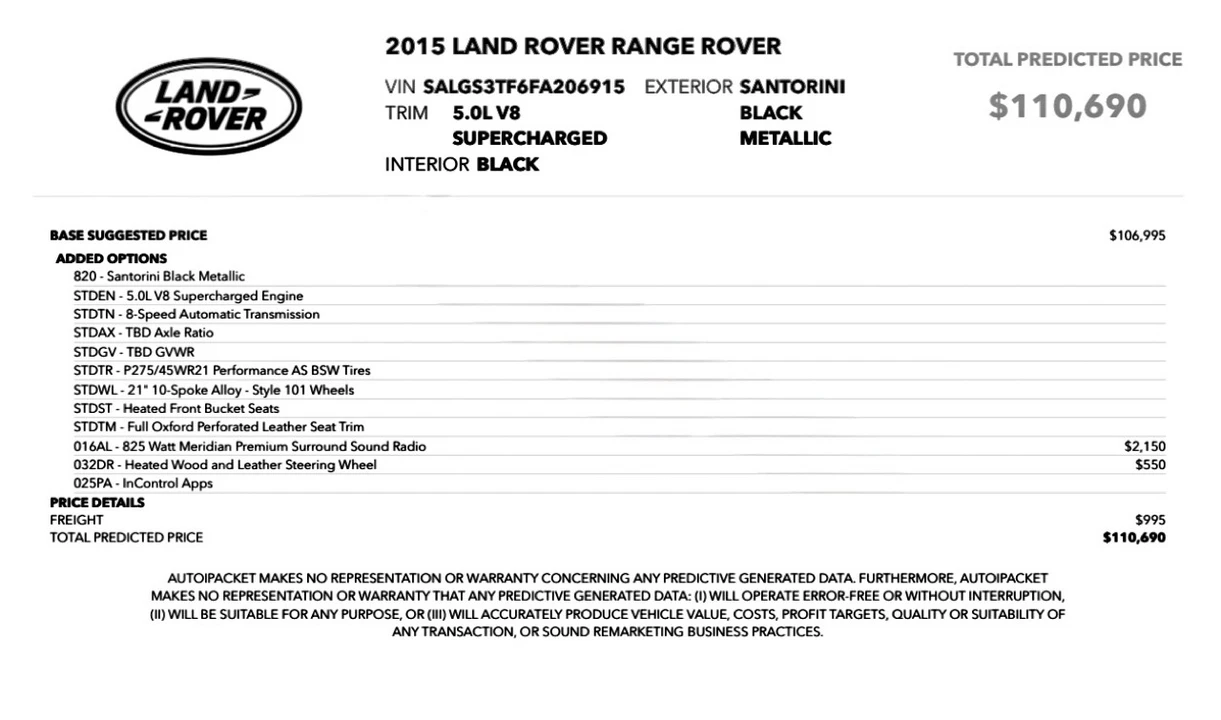 2015 Land Rover Range Rover L405 - Image 3 of 12