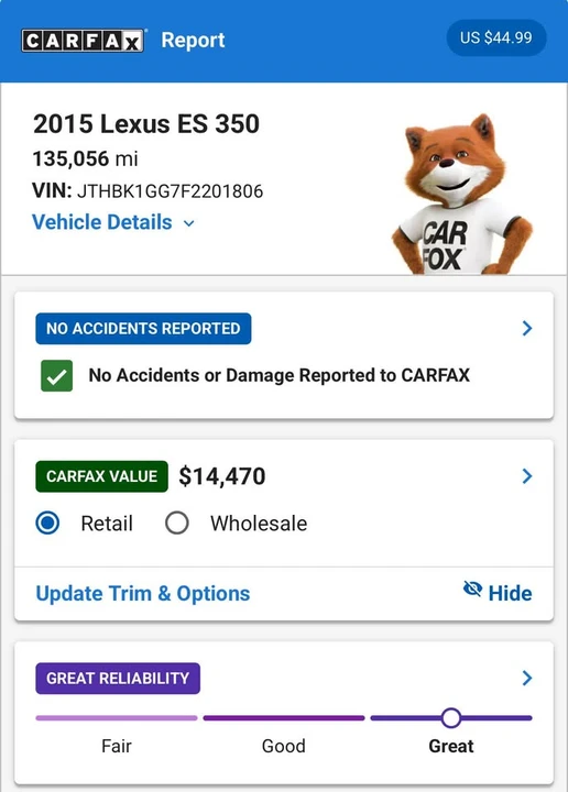 2015 Lexus ES 6th Gen - Image 16 of 18