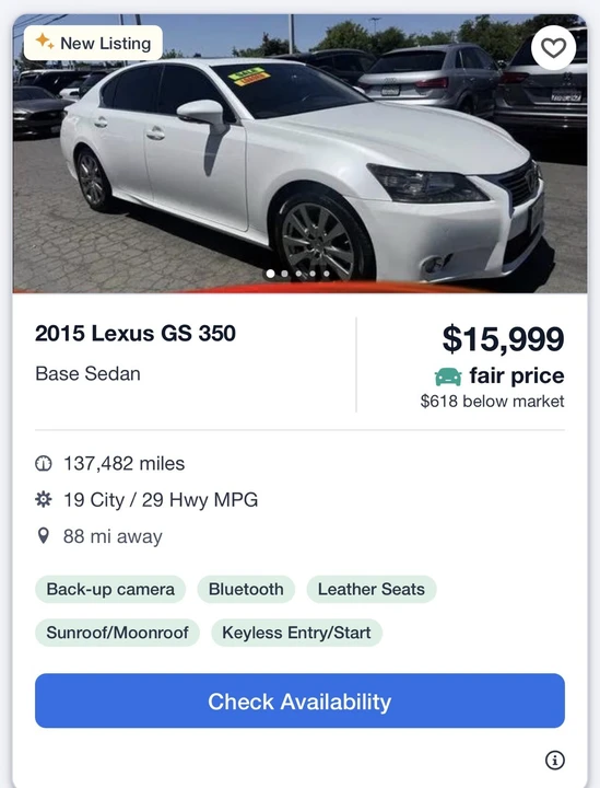 2015 Lexus GS 4th Gen - Image 15 of 19
