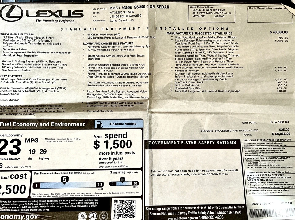 2015 Lexus GS 4th Gen - Image 13 of 19