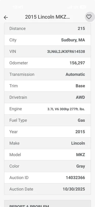 2015 Lincoln MKZ - Image 13 of 13