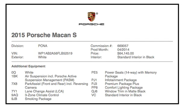 2015 Porsche Macan S - Image 2 of 7