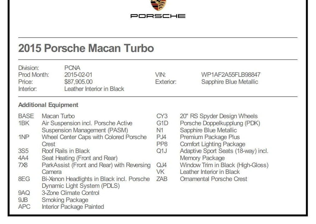 2015 Porsche Macan Turbo - Image 7 of 7
