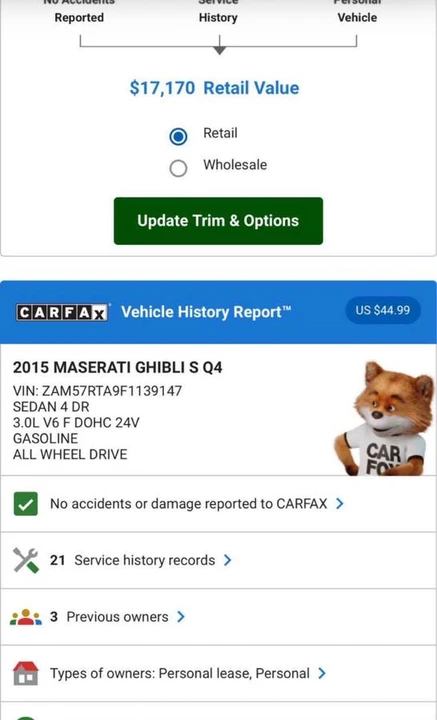 2015 Maserati Ghibli 3rd Gen - Image 8 of 8