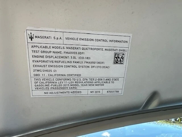 2015 Maserati Ghibli 3rd Gen - Image 20 of 20