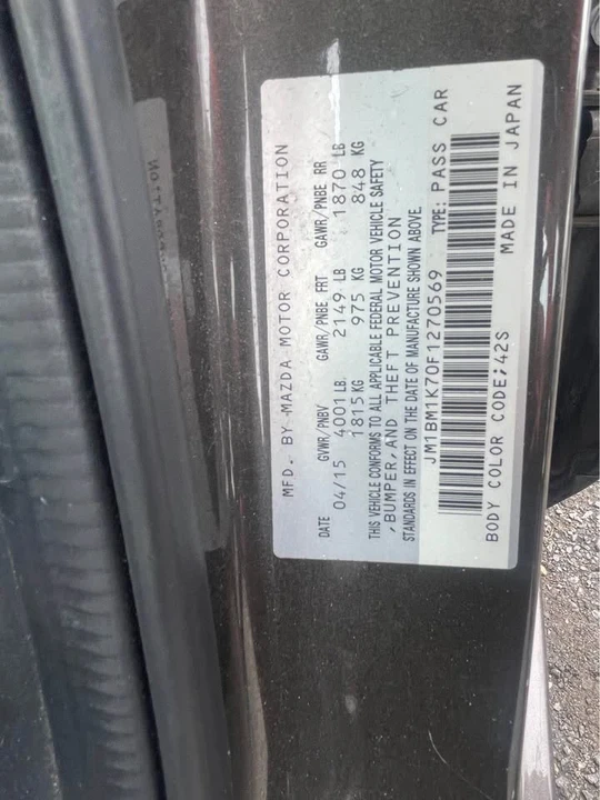 2015 Mazda Mazda 3 3rd Gen - Image 12 of 12