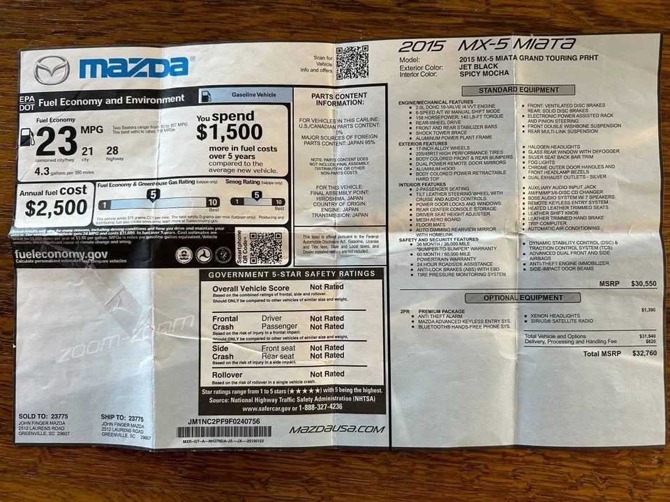 2015 Mazda NC MX-5 Miata - Image 9 of 17