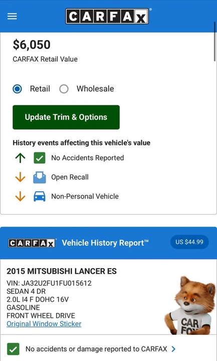 2015 Mitsubishi Lancer 10th Gen - Image 13 of 13
