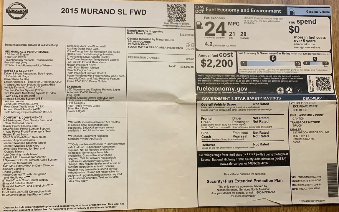 2015 Nissan Murano 3rd Gen - Image 20 of 20