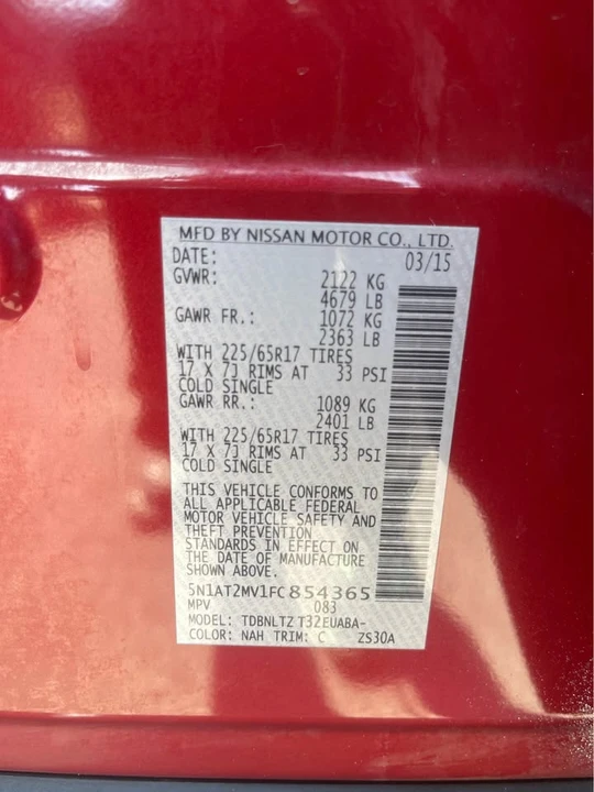 2015 Nissan Rogue - Image 11 of 11