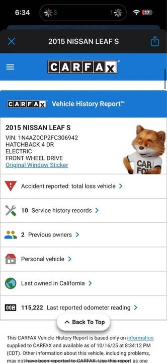 2015 Nissan Leaf - Image 11 of 14