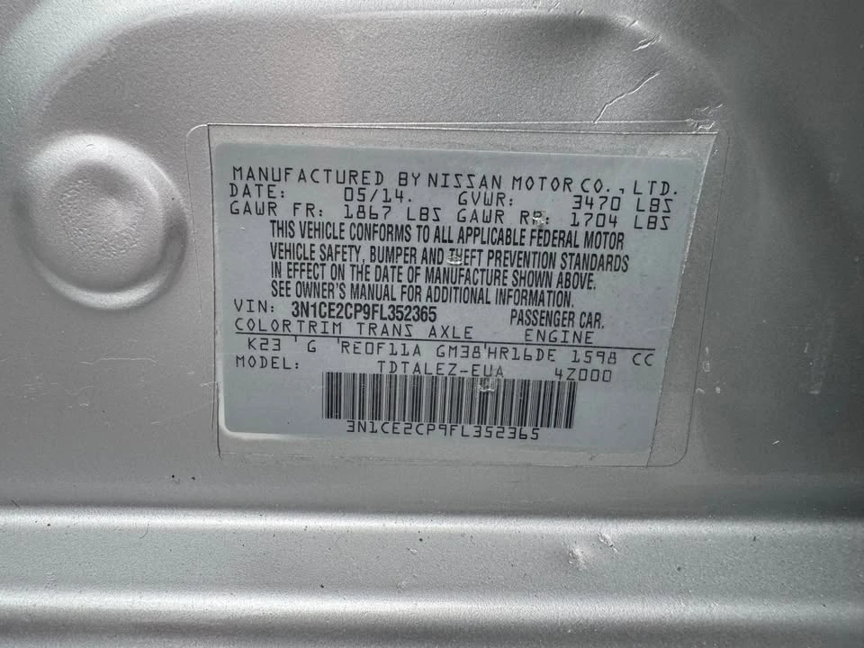 2015 Nissan Versa - Image 18 of 18