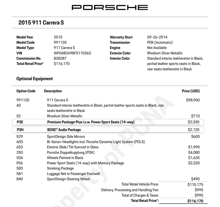 2015 Porsche 991 Carrera S - Image 22 of 22