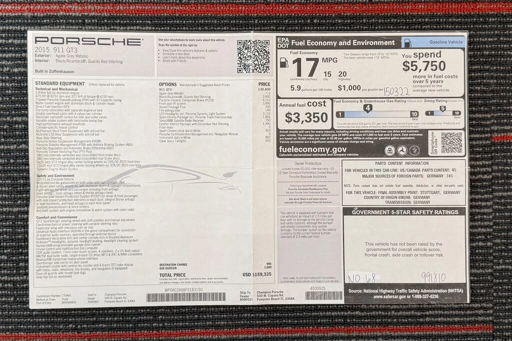 2015 Porsche 991 GT3 - Image 23 of 31