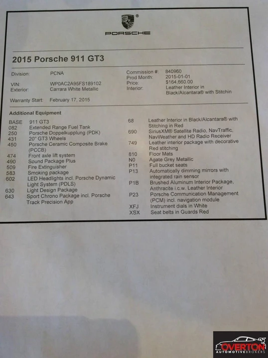 2015 Porsche 991 GT3 - Image 18 of 26
