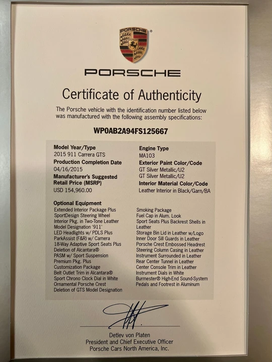2015 Porsche 991 Carrera GTS - Image 26 of 27