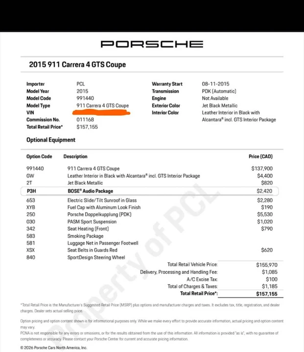 2015 Porsche 991 Carrera GTS - Image 9 of 9