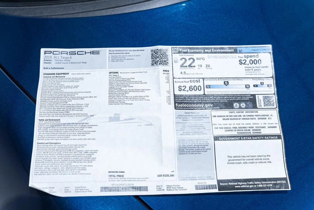 2015 Porsche 991 Targa 4 & 4S - Image 30 of 31