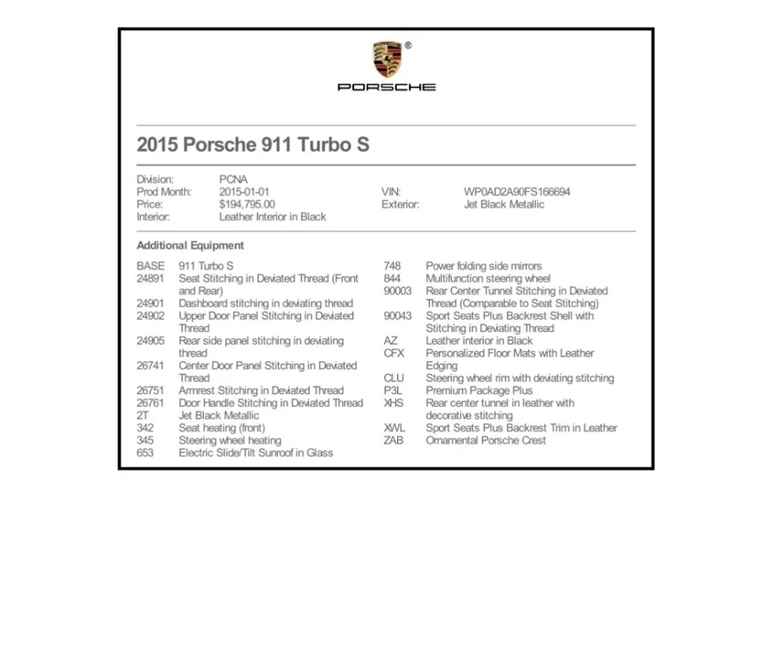 2015 Porsche 991 Turbo S - Image 24 of 24