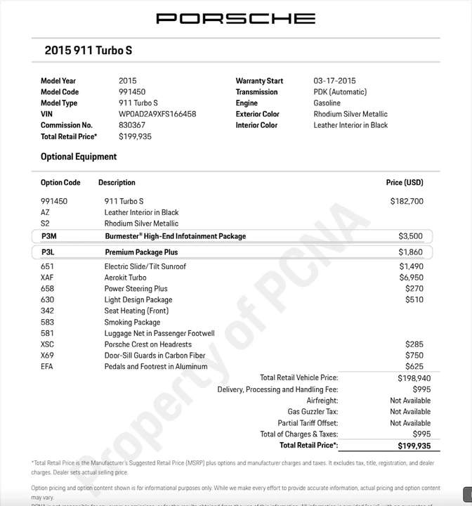2015 Porsche 991 Turbo S - Image 8 of 9