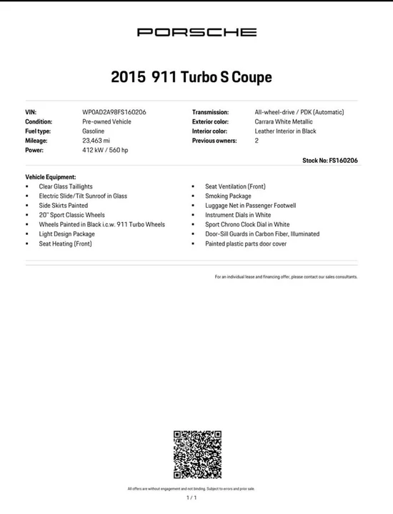 2015 Porsche 991 Turbo S - Image 4 of 16