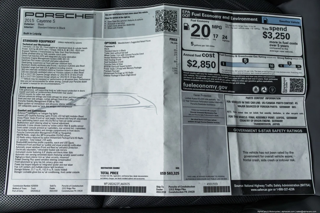 2015 Porsche 958 Cayenne S - Image 17 of 21