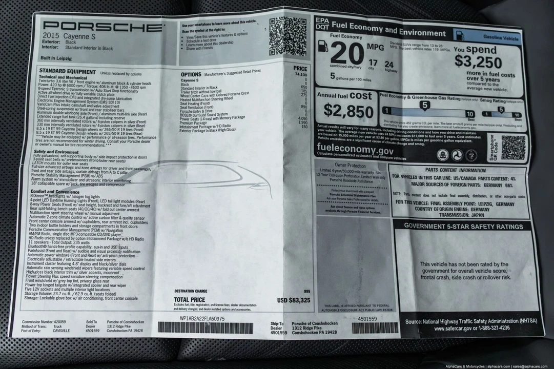 2015 Porsche 958 Cayenne S - Image 17 of 21