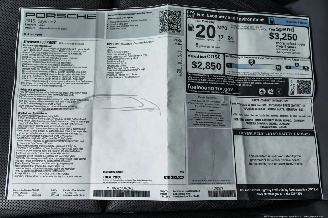 2015 Porsche 958 Cayenne S - Image 16 of 21
