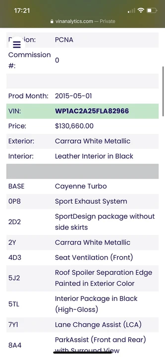 2015 Porsche 958 Cayenne Turbo - Image 21 of 22