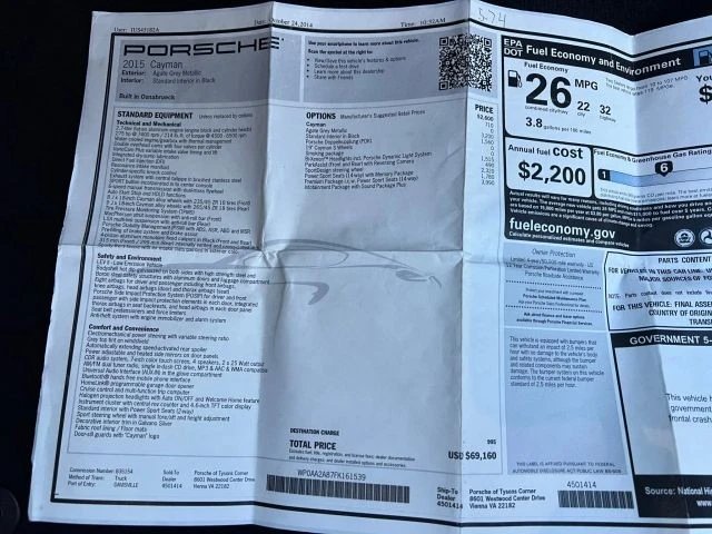 2015 Porsche 981 Cayman - Image 2 of 21