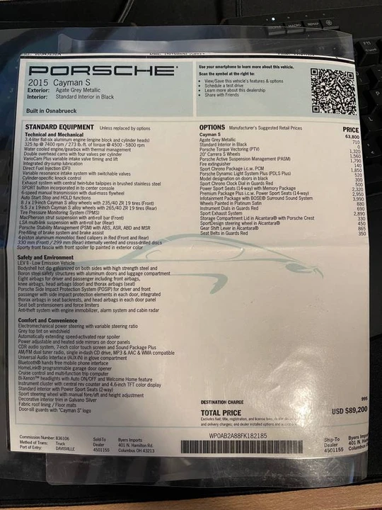 2015 Porsche 981 Cayman S - Image 6 of 6