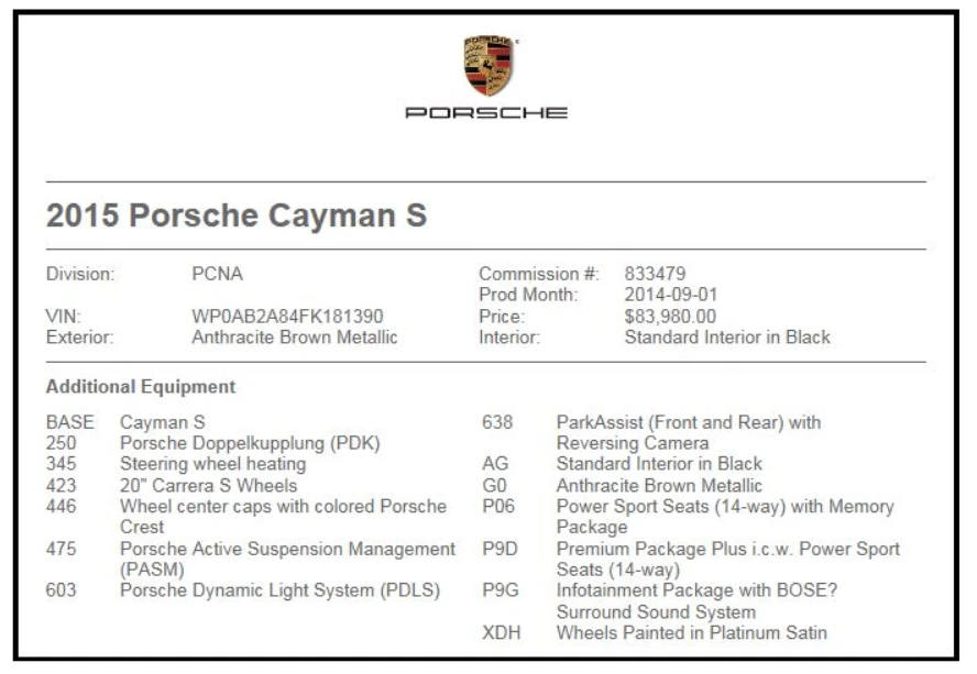2015 Porsche 981 Cayman S - Image 12 of 13