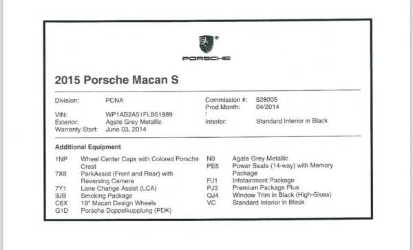 2015 Porsche Macan S - Image 11 of 11