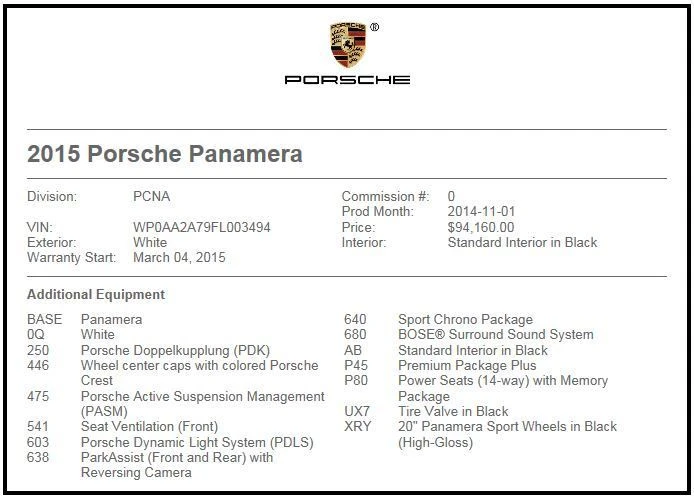2015 Porsche 970 Panamera - Image 14 of 14