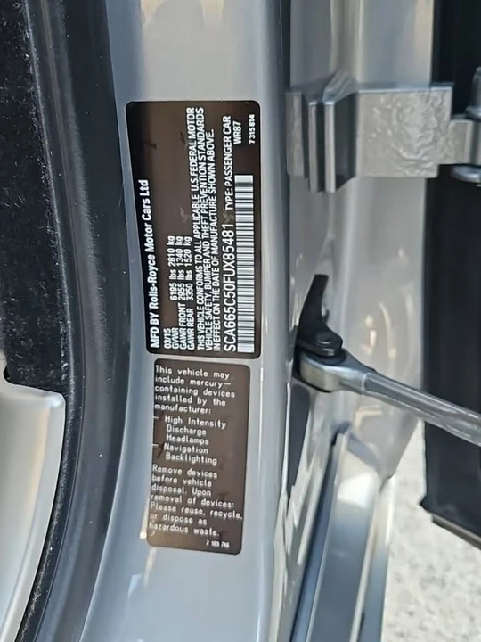 2015 Rolls-Royce Wraith 2nd Gen - Image 13 of 20